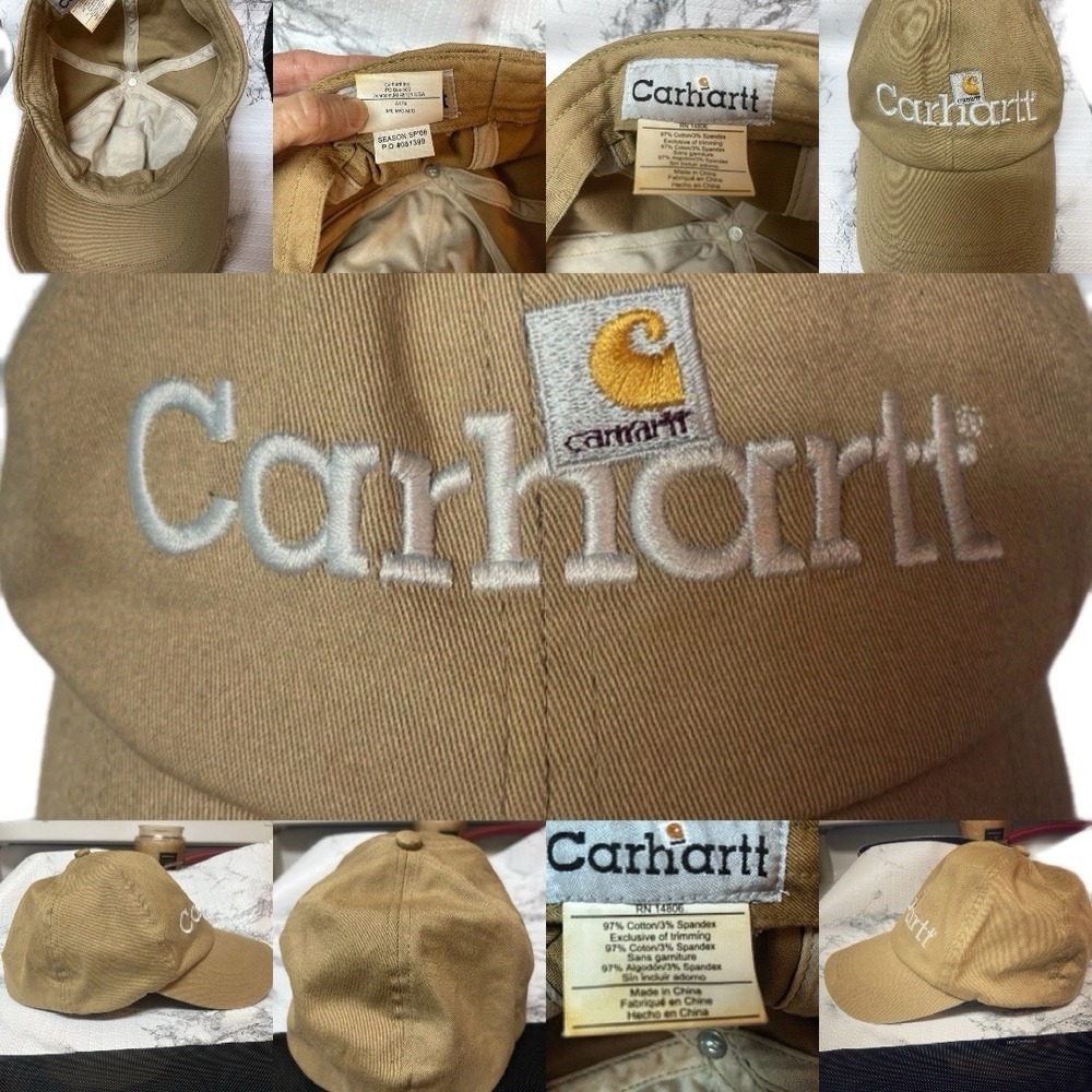 Vintage Carhartt Logo Cap – Tan / Brown – Classic Workwear Hat – Spring 2006 [D] - Picture 4 of 13